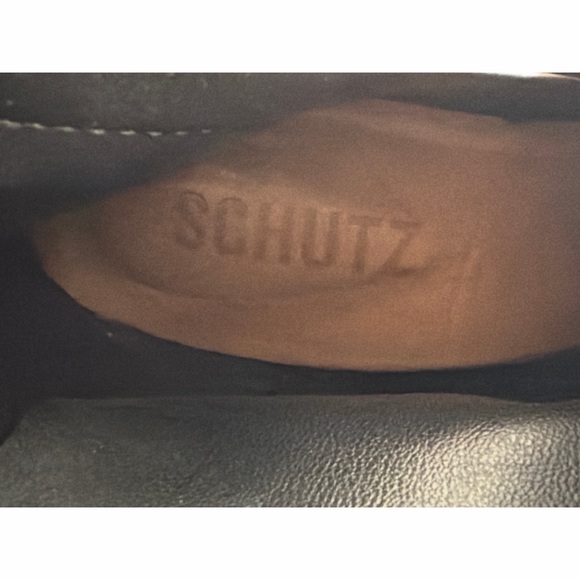 SCHUTZ Asya Up Croc-Embossed Wedge Boots Black | 6B - Picture 13 of 16